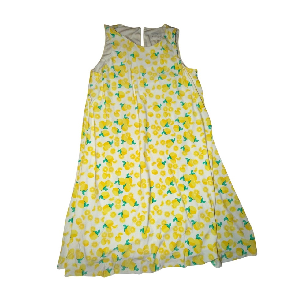 Cappagallo Women's Sleeveless Lemon Print A-Line Lined Dress, Size M, NWT - Picture 2 of 6